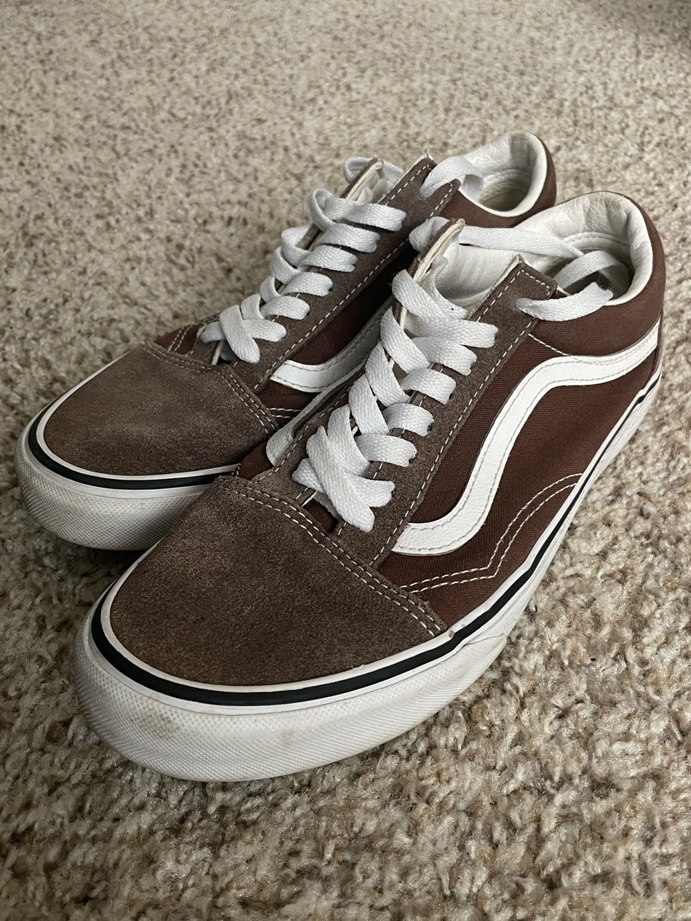 Vans Old Skool Brown Canvas & Suede, Women’s 9.5 / Men’s 8